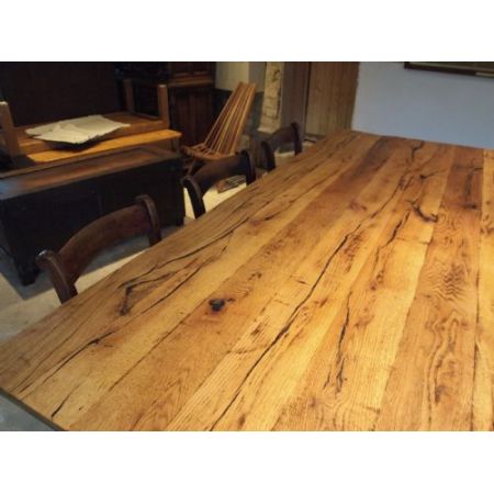Edwardianischer Landhaus Esstisch Küchentisch Eiche antik ca 1900