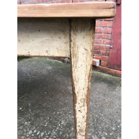 Viktorianischer antiker Landhaus Esstisch Kiefer Weichholz Küchentisch Vintage ca 1850