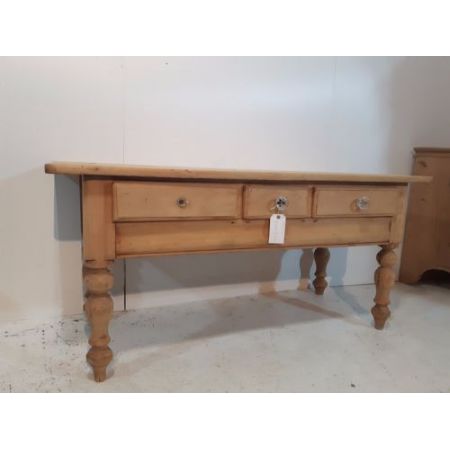 Viktorianischer Landhaus Beistelltisch Kiefer Weichholz antik englisch ca 1880