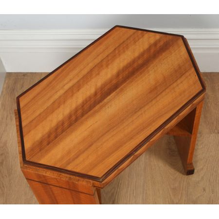 Art Deco Nussbaum Coromandelholz Beistelltisch antik englisch ca 1930