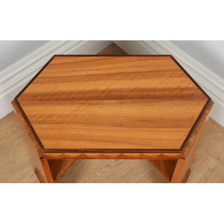 Art Deco Nussbaum Coromandelholz Beistelltisch antik englisch ca 1930