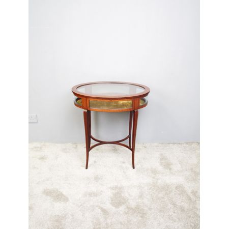 Sheraton Mahagoni Beistelltisch Vitrine antik englisch ca 1900