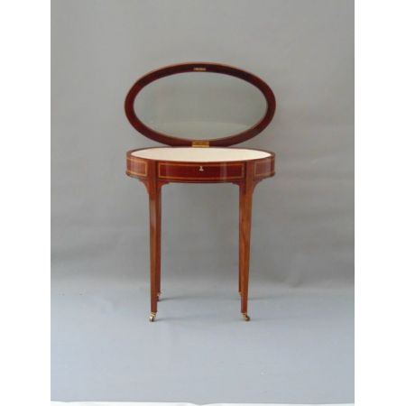 Englischer Mahagoni Beistelltisch Vitrine original antik ca 1900