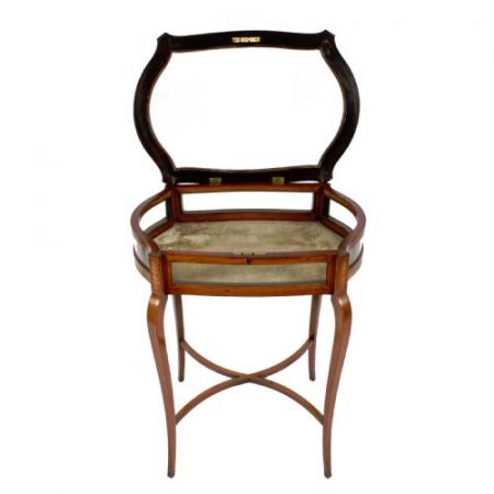 Edwardianischer Bijouterie Beistelltisch Mahagoni antik ca 1900