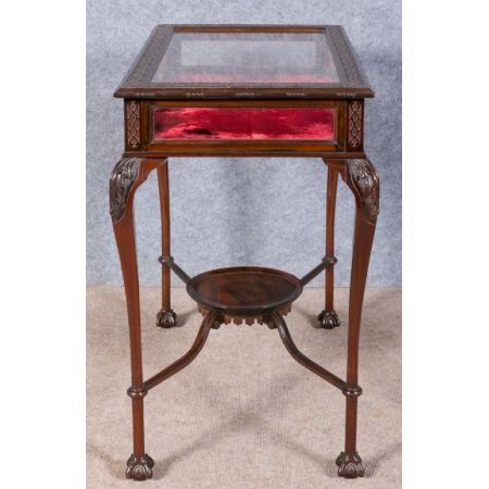 Chippendale Bijouterie Mahagoni Beistelltisch antik 