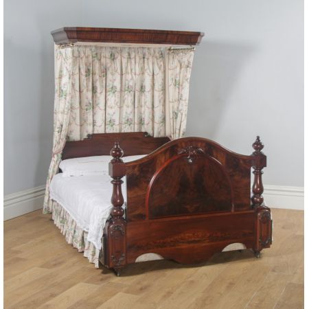 Viktorianisches Mahagoni Doppelbett Kingsize antik englisch  ca 1870