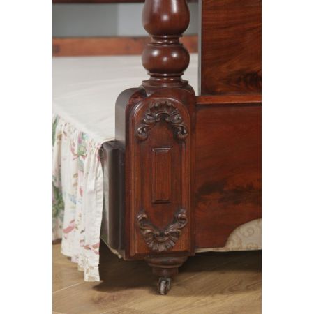 Viktorianisches Mahagoni Doppelbett Kingsize antik englisch  ca 1870