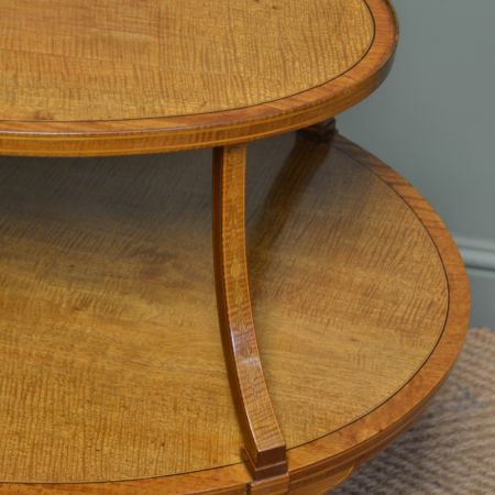 Edwardianischer antiker Beistelltisch Satinholz Edwards & Roberts ca 1890