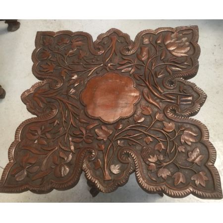 Edwardianischer Hartholz Beistelltisch original antik ca 1890