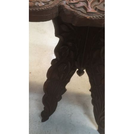 Edwardianischer Hartholz Beistelltisch original antik ca 1890