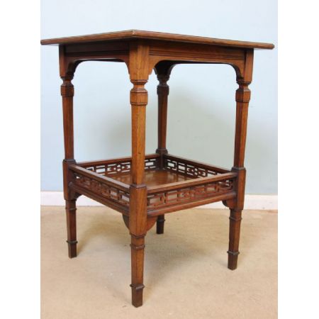 Viktorianischer antiker Nussbaum Beistelltisch englisch ca 1890