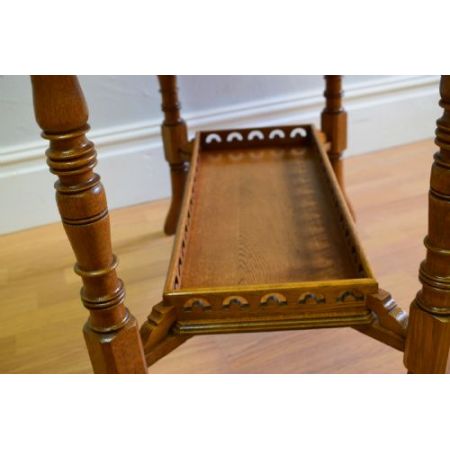 Antiker viktorianischer Beistelltisch Eiche britisch ca 1850