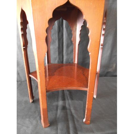Antiker britischer Arts and Crafts Beistelltisch Mahagoni ca 1890