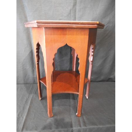 Antiker britischer Arts and Crafts Beistelltisch Mahagoni ca 1890