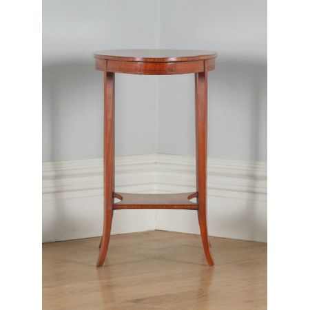 Antiker edwardianischer Sheraton Satinholz Beistelltisch englisch 1905