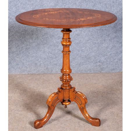 Viktorianischer Nussbaum Beistelltisch antik englisch ca 1890