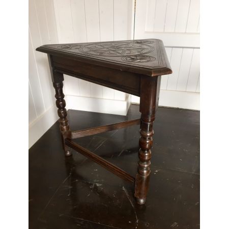 Viktorianischer Beistelltisch Eiche original antik ca 1890