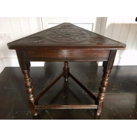 Viktorianischer Beistelltisch Eiche original antik ca 1890