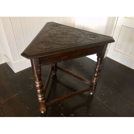 Viktorianischer Beistelltisch Eiche original antik ca 1890