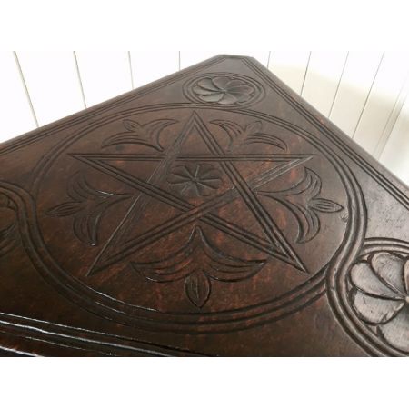 Viktorianischer Beistelltisch Eiche original antik ca 1890