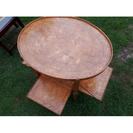 Antiker britischer Nussbaum Beistelltisch klappbar ca 1910