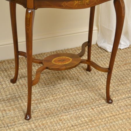 Edwardianischer Mahagoni Beistelltisch Tablett antik ca 1900