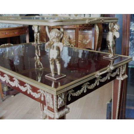 Französischer Mahagoni Beistelltisch Etagere antik ca 1880