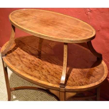 Edwardianischer antiker Mahagoni Beistelltisch Etagere englisch ca 1900