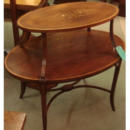 Edwardianischer englischer Palisander Beistelltisch Etagere antik ca 1900
