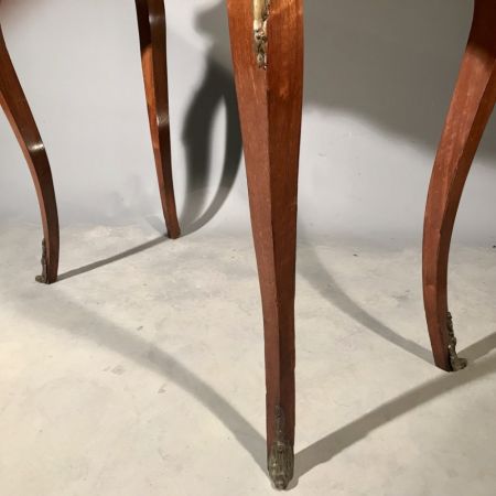 Französischer Beistelltisch Satinholz Spieltisch Nussbaum antik ca 1900