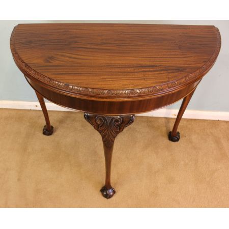 Antiker Mahagoni Beistelltisch Kartentisch englisch ca 1920