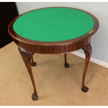 Antiker Mahagoni Beistelltisch Kartentisch englisch ca 1920