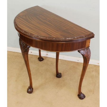 Antiker Mahagoni Beistelltisch Kartentisch englisch ca 1920