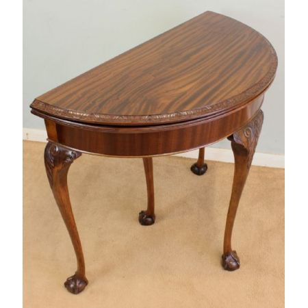 Antiker Mahagoni Beistelltisch Kartentisch englisch ca 1920