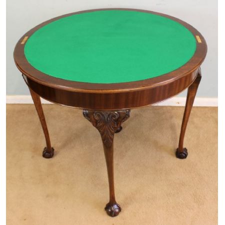 Antiker Mahagoni Beistelltisch Kartentisch englisch ca 1920