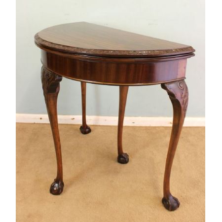 Antiker Mahagoni Beistelltisch Kartentisch englisch ca 1920