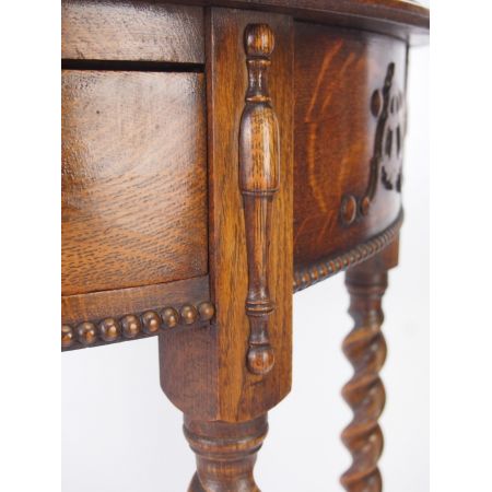 Edwardianischer Eichen Beistelltisch Konsolentisch antik ca 1890