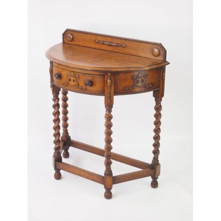 Edwardianischer Eichen Beistelltisch Konsolentisch antik ca 1890