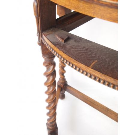 Edwardianischer Eichen Beistelltisch Konsolentisch antik ca 1890