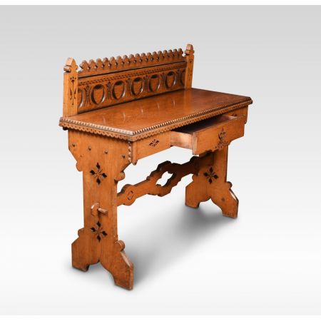 Viktorianischer antiker Beistelltisch Gothic Revival ca 1850