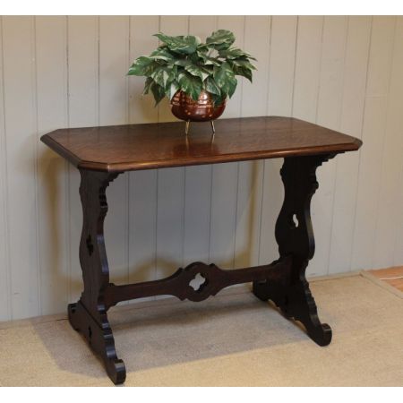 Viktorianischer antiker Beistelltisch Eiche englisch ca 1890