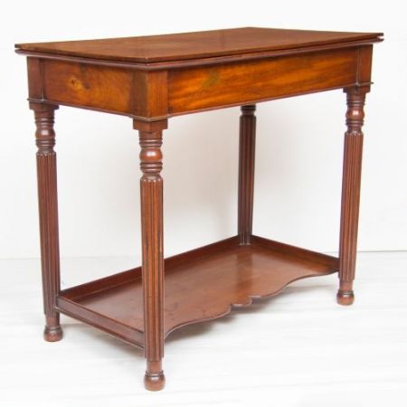  Englischer antiker Mahagoni Beistelltisch Massivholz 1840