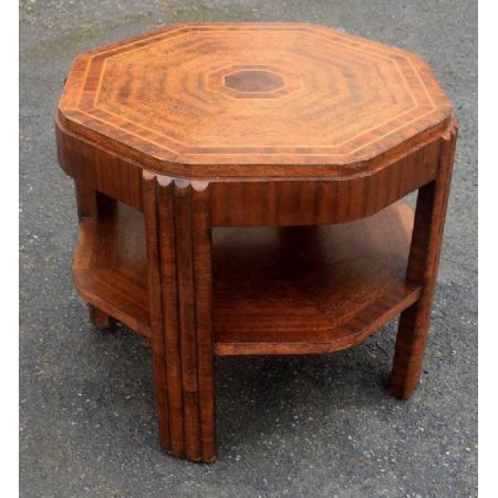 Antiker Art Deco Nussbaum Sofatisch Eiche englisch ca 1930