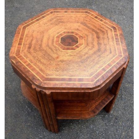 Antiker Art Deco Nussbaum Sofatisch Eiche englisch ca 1930