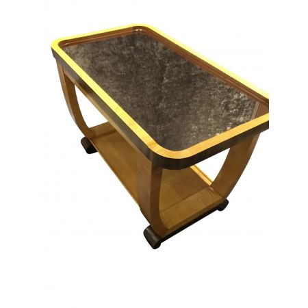 Art Deco Kaffeetisch Nussbaum Birke Sofatisch original antik ca 1930