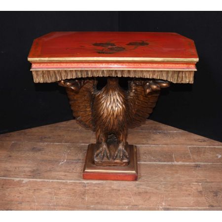 Chinesischer Antiker lackierter Adler Beistelltisch ca. 19. JH.