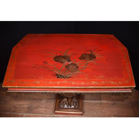 Chinesischer Antiker lackierter Adler Beistelltisch ca. 19. JH.