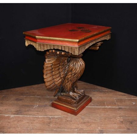 Chinesischer Antiker lackierter Adler Beistelltisch ca. 19. JH.
