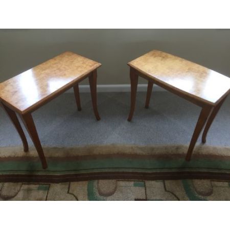 Antike britische Art Deco Beistelltische Ahorn ca 1930