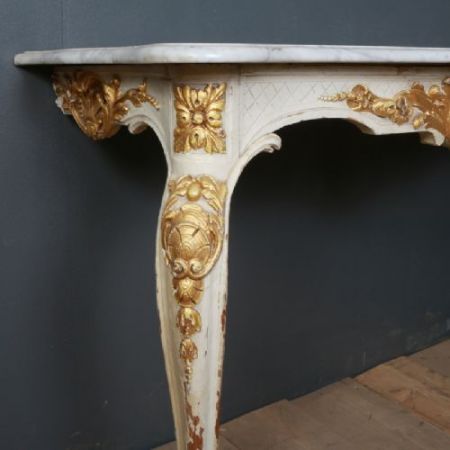 Französischer Konsolentisch Massivholz Beistelltisch bemalt antik ca 1860